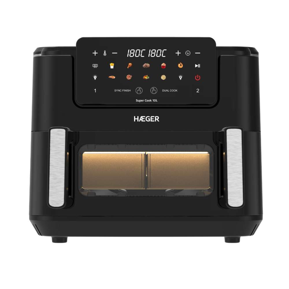 HAEGER HEAF-D10.010B FRITEZA NA TOPAO VAZDUH DIGITALNA 10,5L 2 POSUDE