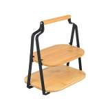 ESTIA ES01-20811 POSLUŽAVNIK ZA SERVIRANJE NA 2 NIVOA BAMBUS METAL 20X26X28CM - slika 1