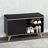 KESPER KSP15943 CIPELARNIK SA JASTUKOM ZA SEDENJE CRNI 77 X 48 X 30 CM - slika 1