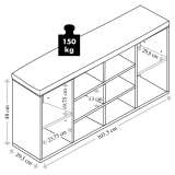 KESPER KSP15983 DRVENI CIPELARNIK CRVENI SA JASTUKOM ZA SEDENJE 103,5X48X29,5CM - slika 4