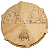 KESPER KSP58468 DASKA ZA PIZZU BAMBUS 36,5 CM SA 6 POJEDINAČNIH KRIŠK - slika 2