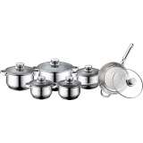 ROYALTY RL1231-12 ŠERPE SA POKLOPCEM SET 12 DELOVA INOX - slika 3